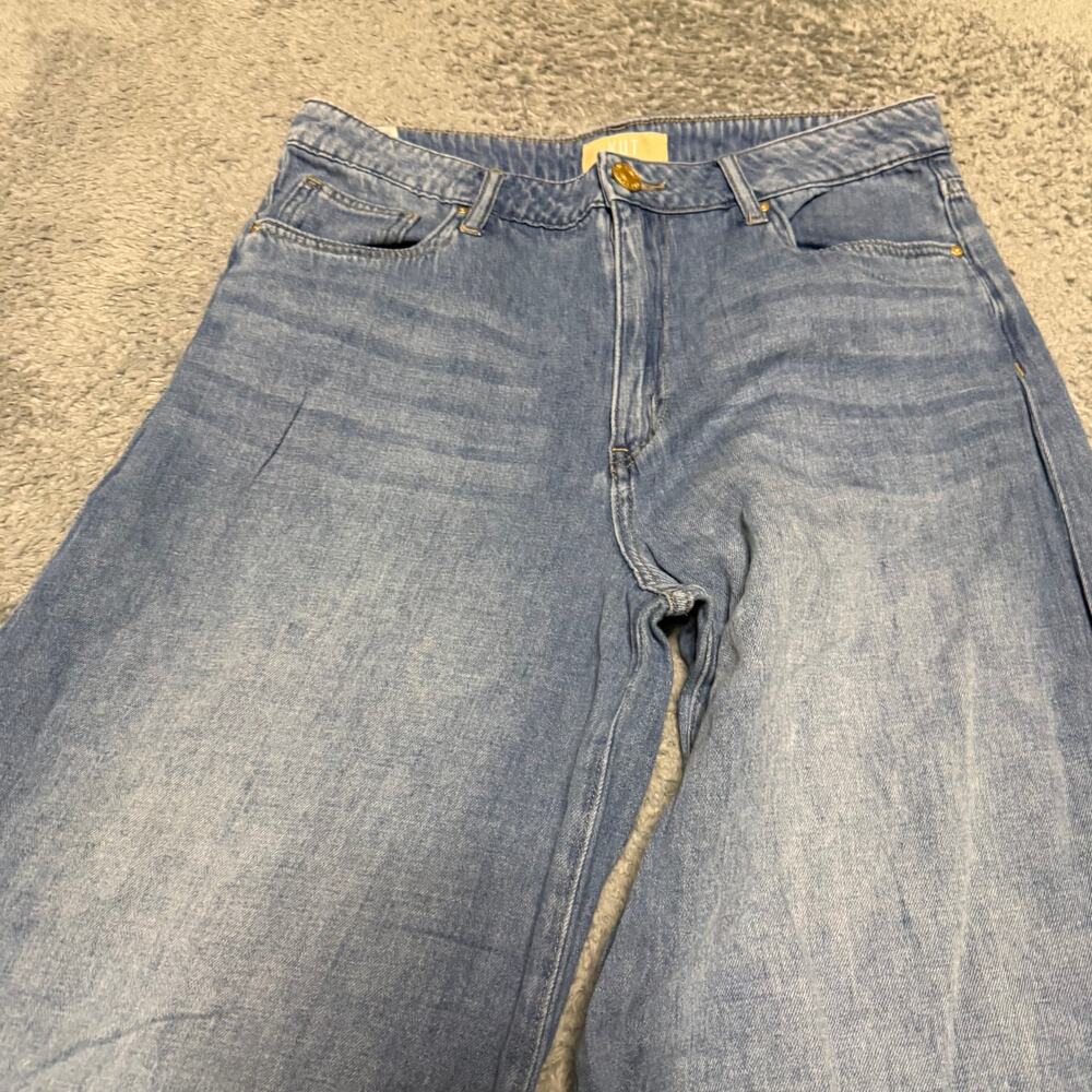 Kut From The Kloth Blake Super Wide Leg Jeans Women's 8 (32x27) Light Cuff - Picture 2 of 10